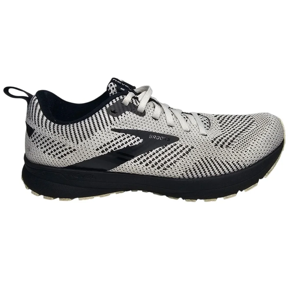 Brooks Revel 5 Women 9.5 White Black Running Shoes Sneakers Athletic Road